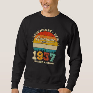 Sudadera Jueves de cumpleaños 1937, 88 años, increíble rega