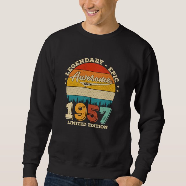 Sudadera Jueves de cumpleaños 1957, 68 años, maravilloso re (Anverso)