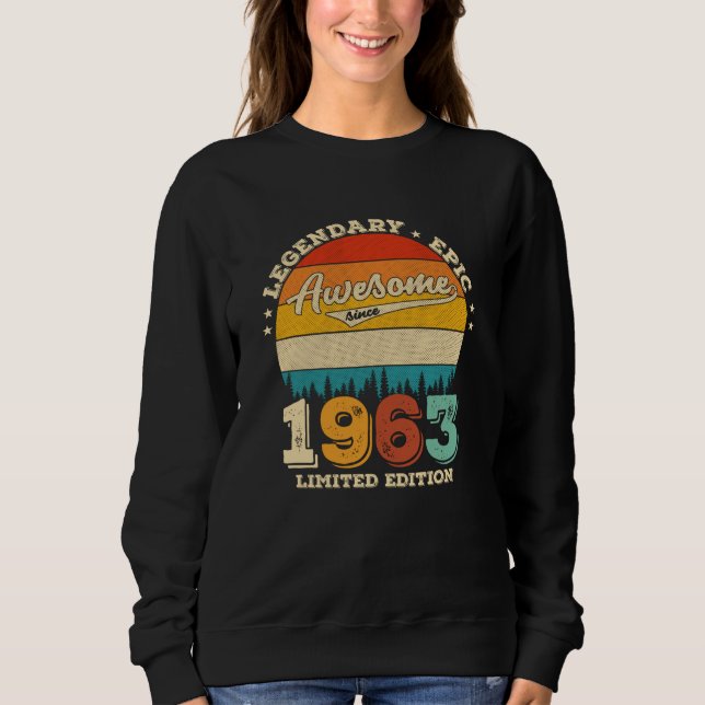 Sudadera Jueves de cumpleaños 1963, 62 años, maravilloso re (Anverso)