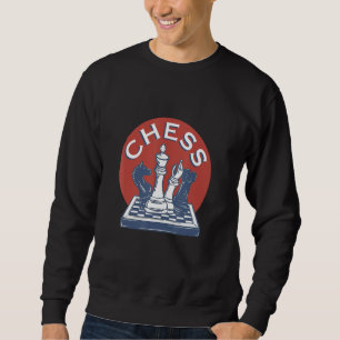 Sudadera Jugador de ajedrez estilo retro