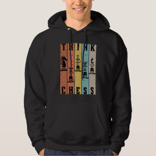 Sudadera Jugador de ajedrez piensa piezas de juego Set Vint