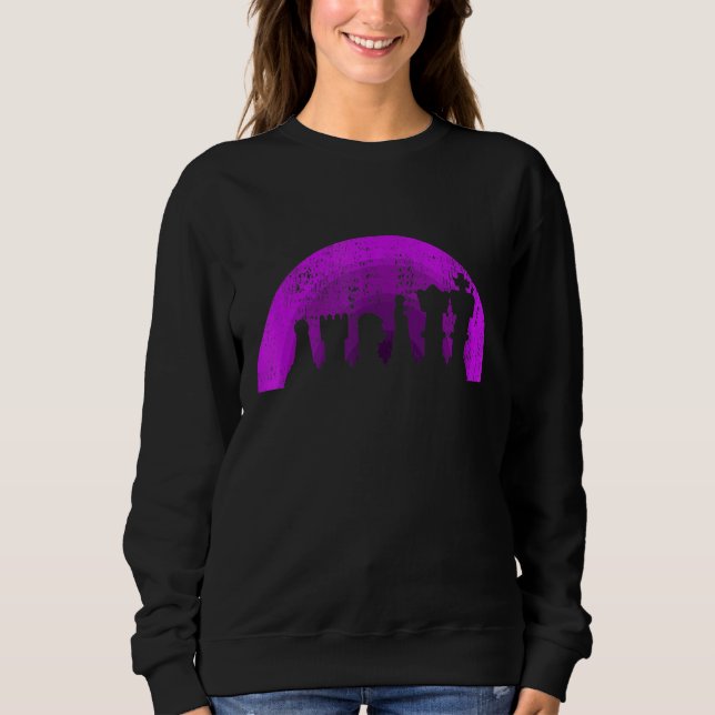 Sudadera Jugador de ajedrez retro 6 (Anverso)