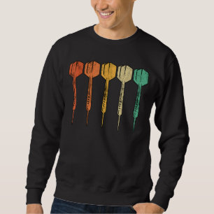 Sudadera Jugador de arte gráfico retro Darts Dartboard Bull
