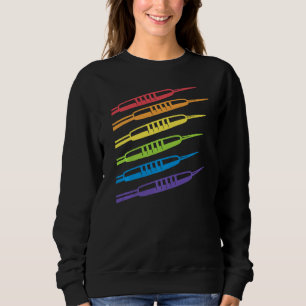 Sudadera Jugador de arte gráfico retro Darts Dartboard Bull