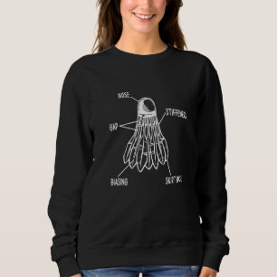 Sudadera Jugador de bádminton gráfico retro jugador de vole