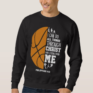 Sudadera Jugador de Baloncesto Cristiano Religioso Dios Bib