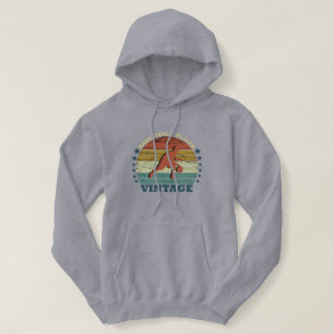 Sudadera Jugador de baloncesto driñando atardecer retro vin