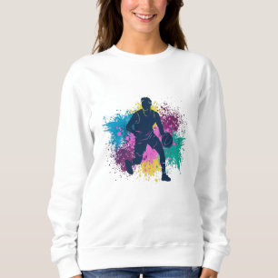 Sudadera Jugador de baloncesto Grungy Color Splashes