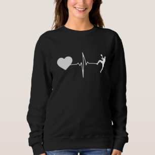 Sudadera Jugador de Balonmano Latido del Corazón