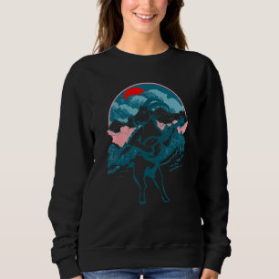 Sudadera Jugador de banjo de cabra de montañas gráfico retr