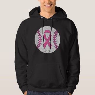 Sudadera Jugador de béisbol Cinta rosa Cinta Cinta Cáncer d