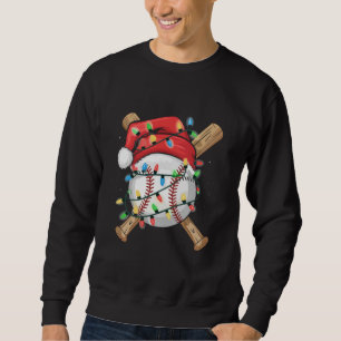 Sudadera Jugador de béisbol de Navidad Santa Deportes 