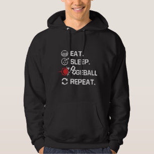 Sudadera Jugador De Béisbol Dodgeball De Comer Sleep