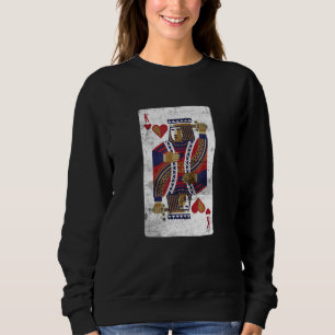 Sudadera Jugador de cartas de Poker Casino King of Hearts