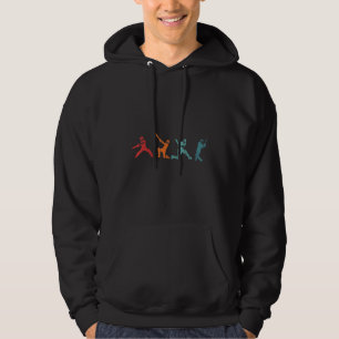 Sudadera Jugador de críquet retro vintage entrenador gráfic