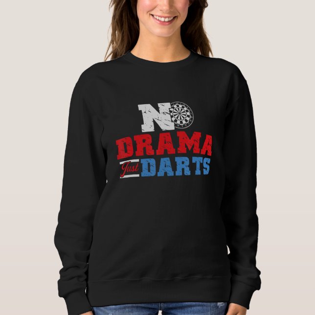 Sudadera Jugador de dardos de tablero de dardos sin dramáti (Anverso)