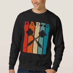 Sudadera Jugador de dardos gráfico retro Dardos Diana Ojo d