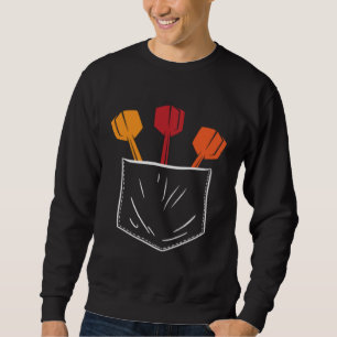 Sudadera Jugador de dardos gráfico retro Dardos Diana Ojo d