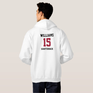 Sudadera Jugador de Deportes Rojo y Negro