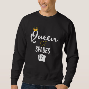 Sudadera Jugador de Espadas de Juego de cartas Reina de esp