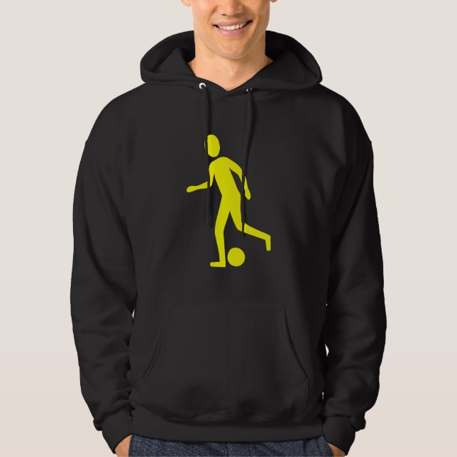 Sudadera Jugador de fútbol - Amarillo (Anverso)