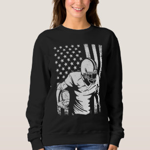 Sudadera Jugador de Fútbol Americano 4 de julio Patriota de