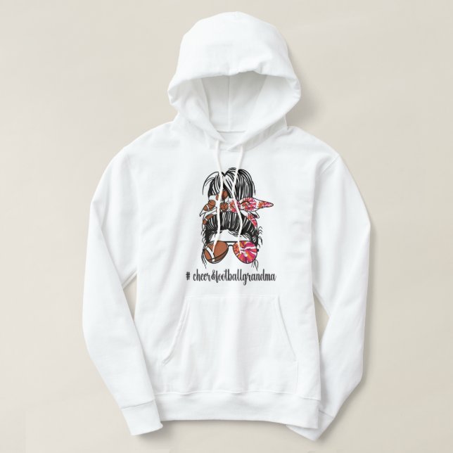 Sudadera Jugador de fútbol animador de la abuela (Diseño del anverso)
