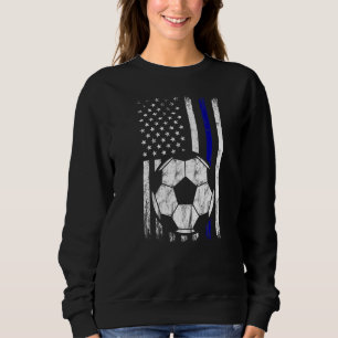 Sudadera Jugador De Fútbol Bandera Estadounidense Chicas Ni