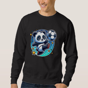 Sudadera Jugador de fútbol de Panda pateando a Chicas de la
