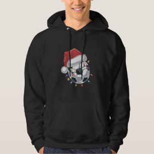 Sudadera Jugador de fútbol de Santa Soccer Ball Sports Navi