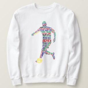 Sudadera Jugador de fútbol de Word Art