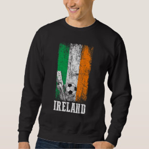 Sudadera Jugador de fútbol irlandés patriótico Bandera de I