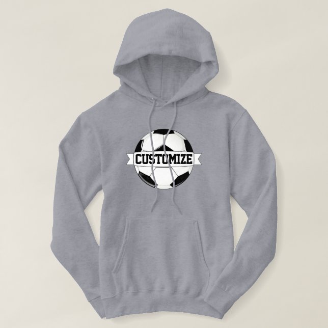 Sudadera Jugador de fútbol o Personalizado entrenador Nombr (Diseño del anverso)
