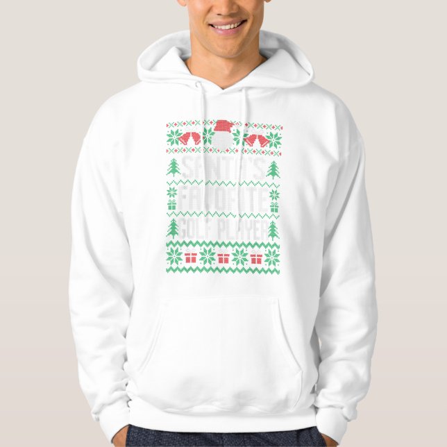 Sudadera Jugador de golf favorito de Santa María, Ugly Chri (Anverso)