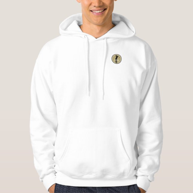 Sudadera Jugador de golf Golfer Sports Pro Monograma Dorado (Anverso)