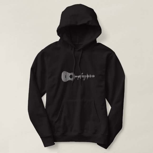 Sudadera Jugador de guitarra acústica guitarrista Regalos M (Diseño del anverso)