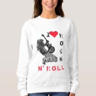 Sudadera Jugador de guitarra musical rock and Rolly Sweatsh
