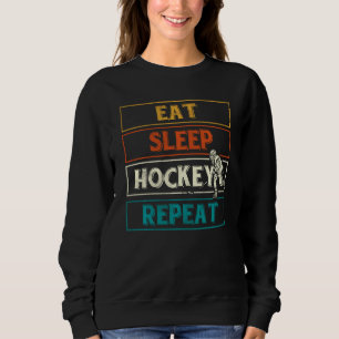 Sudadera Jugador de hockey de sueño de repetición de hockey