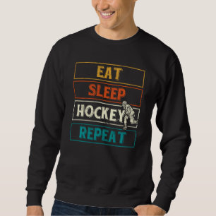 Sudadera Jugador de hockey de sueño de repetición de hockey