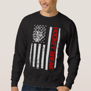 Sudadera Jugador de hockey sobre hielo bandera de Estados U