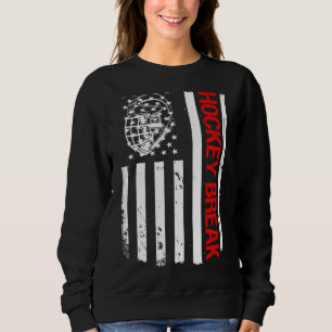 Sudadera Jugador de hockey sobre hielo bandera de Estados U