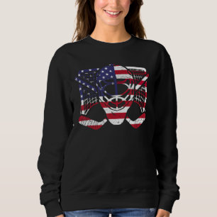 Sudadera Jugador de hockey sobre hielo Bandera estadouniden