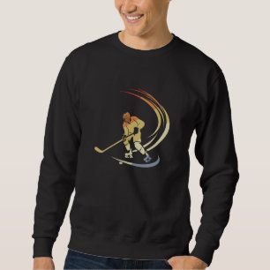 Sudadera Jugador de hockey sobre hielo con aspecto de vinta