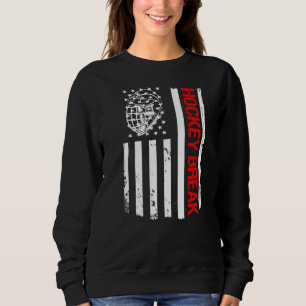 Sudadera Jugador de hockey sobre hielo de bandera de los Es