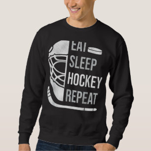 Sudadera Jugador de hockey sobre hielo que repite el hockey