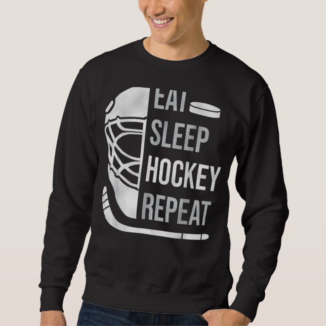 Sudadera Jugador de hockey sobre hielo que repite el hockey (Anverso)