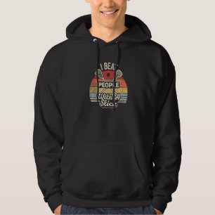 Sudadera Jugador de Lacrosse Retro Golpeo a la Gente Con Un