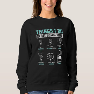 Sudadera Jugador de palo de lacrosse Juego de deportes LAX 