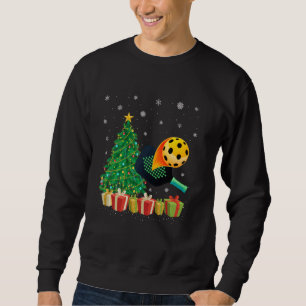 Sudadera Jugador de pelota de pickleball de Santa Hat Light