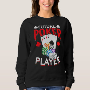 Sudadera Jugador de Poker Casino Bebé en el futuro Poker Pl